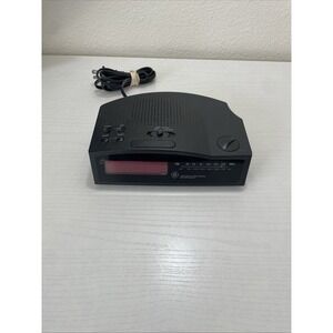 VTG GE Clock Radio 7-4813B TESTED OS‎ Black FM AM Digital LED Alarm Clock